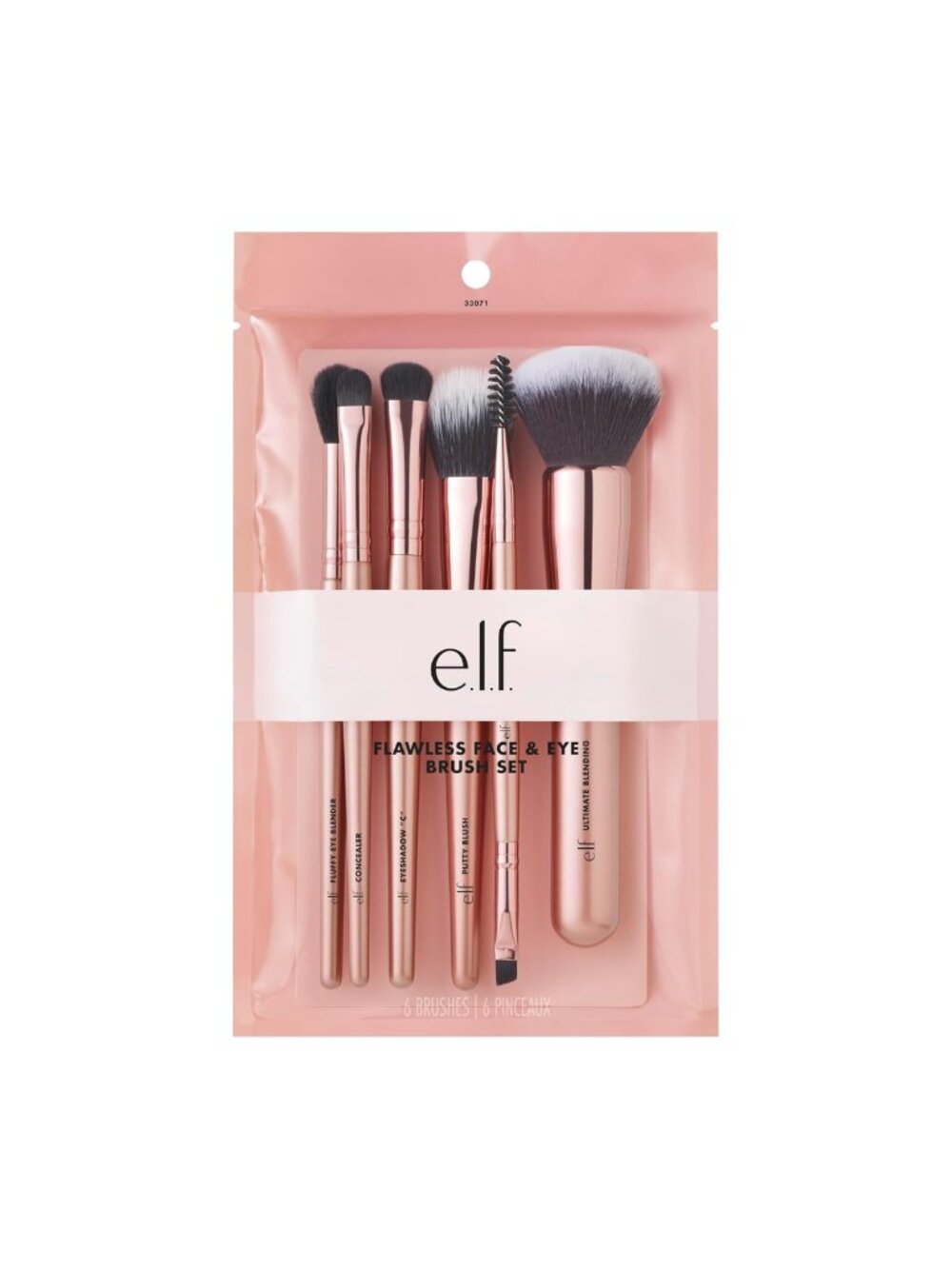 6-Piece Makeup Brush Set Face Eye Brow Vegan Cruelty-Free